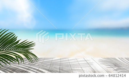 背景夏天海沙灘風景圖片 背景夏天海沙灘風景圖片 64812414