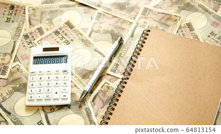 錢10,000日元筆記筆記本計算器筆 錢10,000日元筆記筆記本計算器筆 64813154