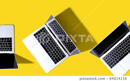 Laptop computer from above 64814116