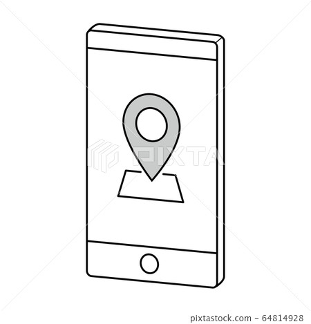 Smartphone icon map Smartphone icon map 64814928