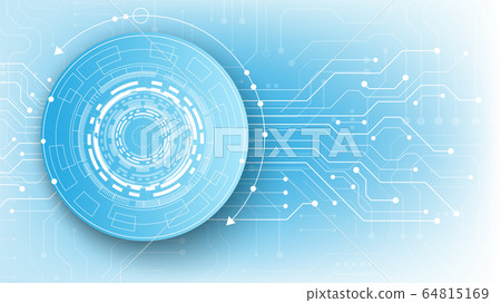 hi-tech digital data connection system - Stock Illustration [64815169 ...