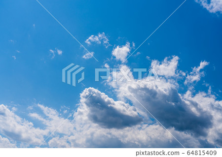 Spring blue sky with many clouds Spring blue sky with many clouds 64815409