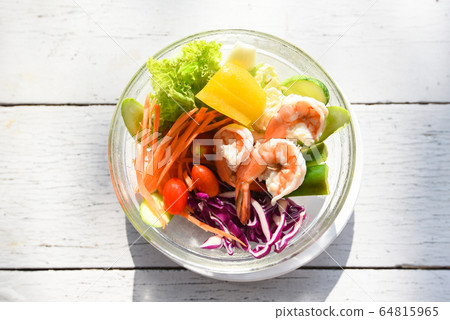 Salad vegetable breakfast in the morning - salad Salad vegetable breakfast in the morning - salad 64815965