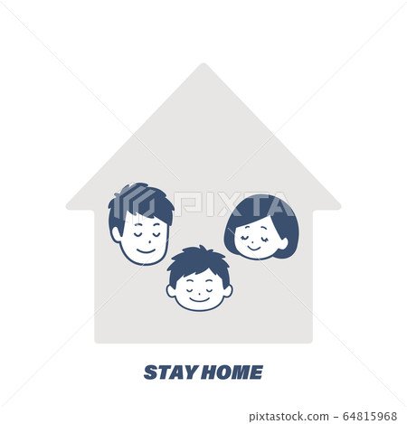 家庭自我約束待在家插圖 64815968
