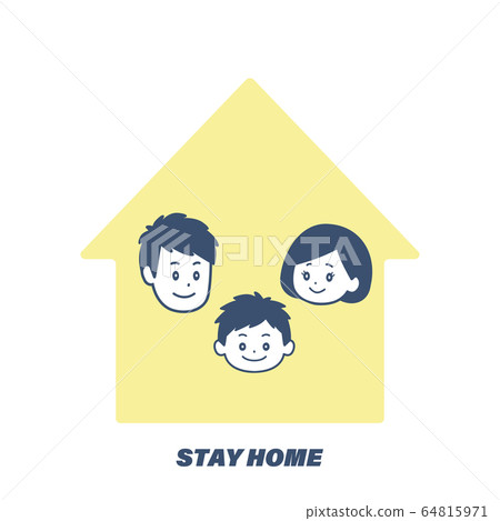 Family stay home illustration 64815971