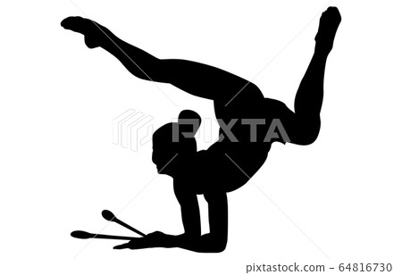 Sport silhouette rhythmic gymnastics 10 64816730