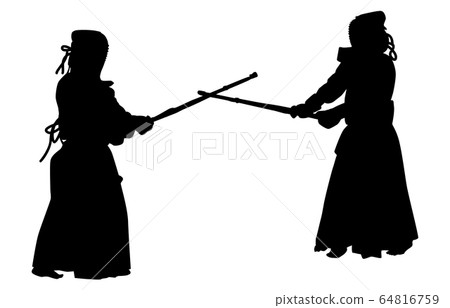 Sports silhouette kendo 1 64816759