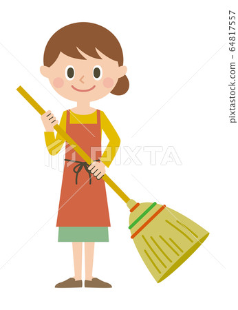 女人清潔掃帚 女人清潔掃帚 64817557