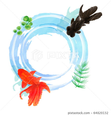 手繪水彩金魚圖02 手繪水彩金魚圖02 64820132