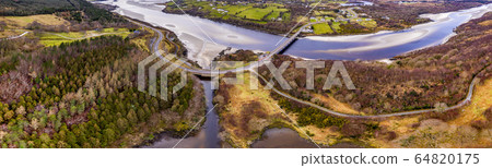 The bridge to Lettermacaward in County Donegal - Ireland. 64820175
