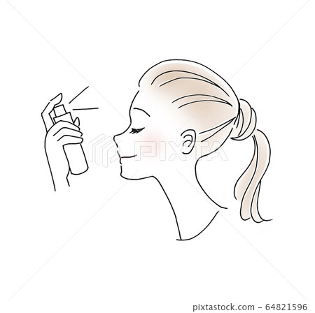 女人噴頭髮 64821596