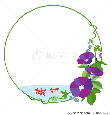 Morning glory illustration frame 64821827