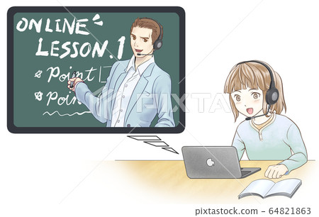 Online classes, female students taught by men 64821863