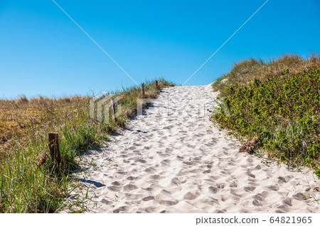 Way to the beach on the Baltic Sea coast in Way to the beach on the Baltic Sea coast in 64821965