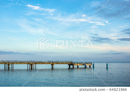 Pier in Sassnitz on the island Ruegen, Germany Pier in Sassnitz on the island Ruegen, Germany 64821966