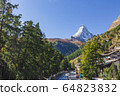 Landscape of Matterhorn mountain peak view from 64823832