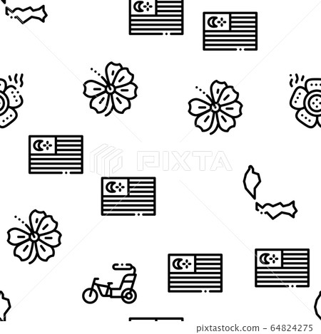 Malaysia National Seamless Pattern Vector Malaysia National Seamless Pattern Vector 64824275