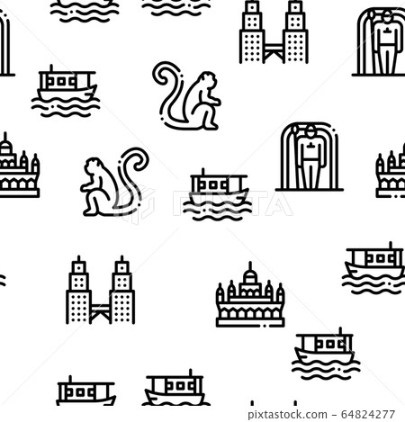 Malaysia National Seamless Pattern Vector Malaysia National Seamless Pattern Vector 64824277