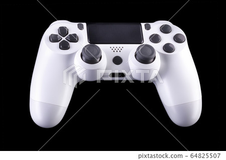 White video game joystick gamepad isolated on a White video game joystick gamepad isolated on a 64825507