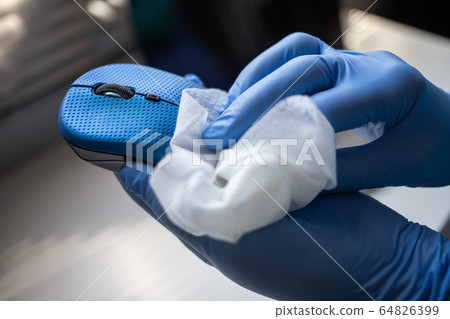 office sanitizing wipe wiping mouse and mousepad 64826399