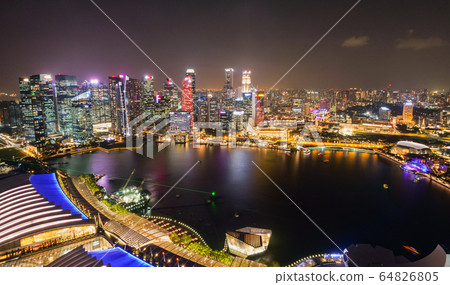 新加坡濱海灣夜景 64826805