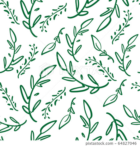Handwritten green pattern Handwritten green pattern 64827046