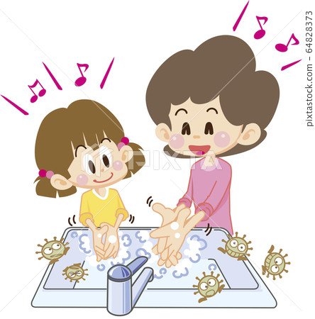Hand wash with family Hand wash with family 64828373