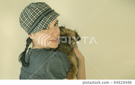 Girl with a Brussels Griffon Girl with a Brussels Griffon 64828486