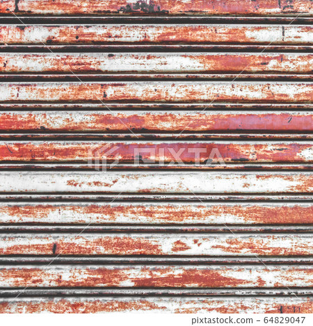 Close up of rusty shutters of a garage Close up of rusty shutters of a garage 64829047