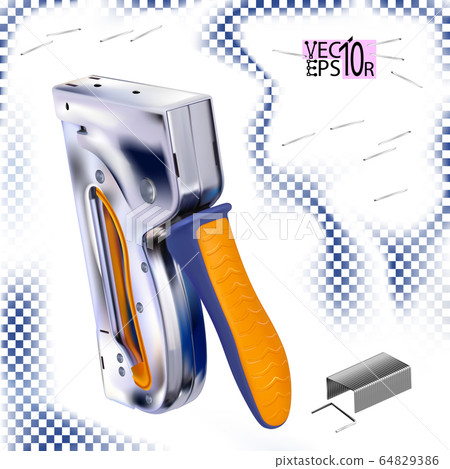 Metal stapler for construction work and staples 64829386