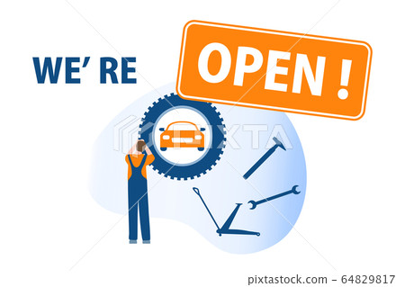 Quarantine Coronavirus Open Car repair service Quarantine Coronavirus Open Car repair service 64829817