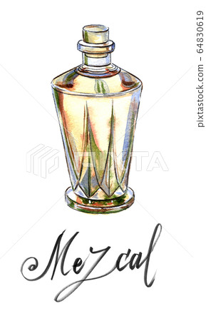 Mexican drink Mezcal from agave cactus 64830619