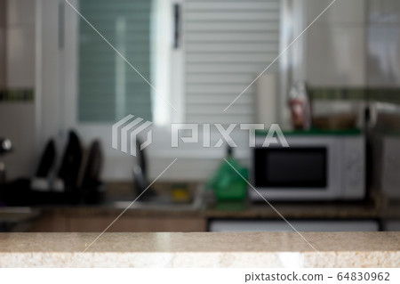 Blurred modern kitchen. Interior and background concept. 64830962