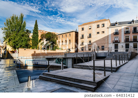 Empty Square in Historical Centre of Madrid Empty Square in Historical Centre of Madrid 64831412