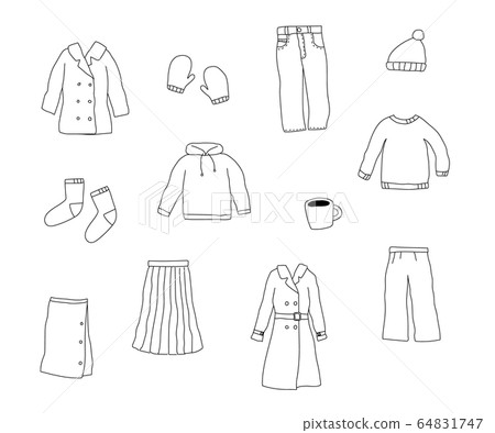 手繪冬季服裝/大衣/針織套 手繪冬季服裝/大衣/針織套 64831747