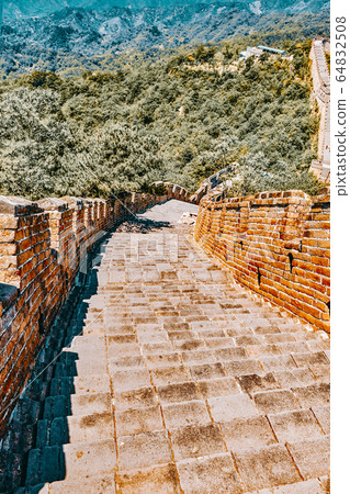 Stone staircase of Great Wall of China, section Stone staircase of Great Wall of China, section 64832508