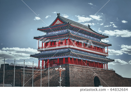 Beautiful Zhengyangmen Gate (Qianmen Gate ). This 64832684