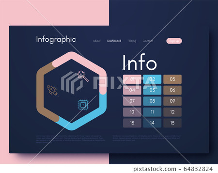 Vector graphic infographics. Template for creating Vector graphic infographics. Template for creating 64832824