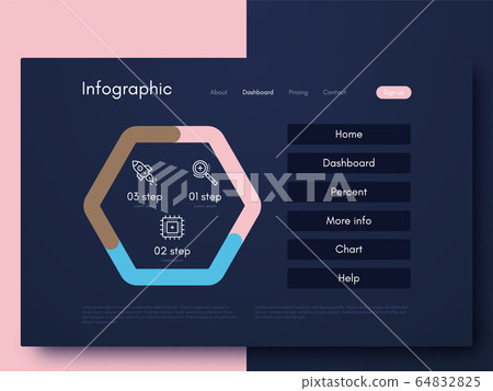 Vector graphic infographics. Template for creating Vector graphic infographics. Template for creating 64832825