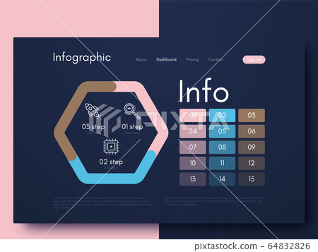 Vector graphic infographics. Template for creating Vector graphic infographics. Template for creating 64832826