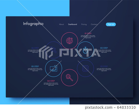 Vector graphic infographics. Template for creating 64833310