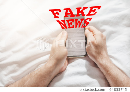Fake news about coronavirus pandemic concept 64833745