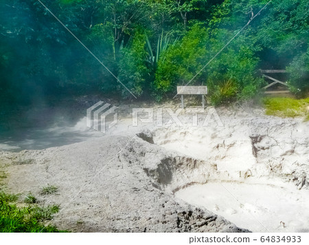 Boiling mud pot in Rincon de la Vieja national Boiling mud pot in Rincon de la Vieja national 64834933
