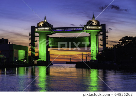 (Shizuoka Prefecture) Numazu City Large-scale Observation Floodgate Light Up 64835262