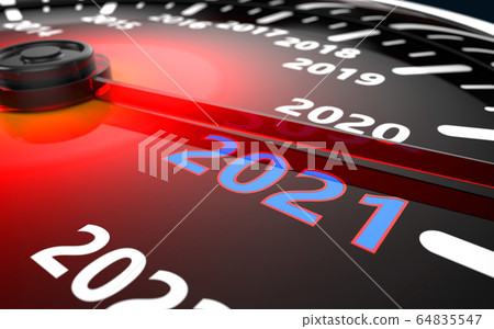 2021 year car speedometer countdown concept 64835547