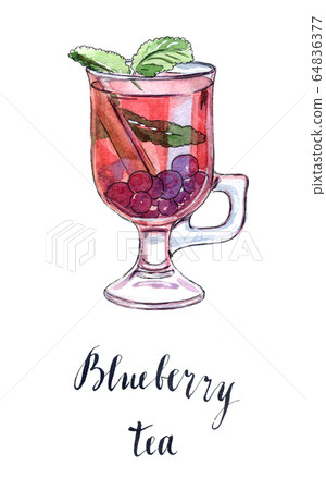 Glass of blueberry tea Glass of blueberry tea 64836377