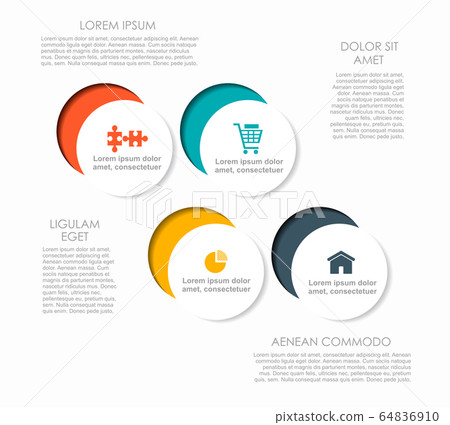 Infographic design template with place for your data. Vector illustration. 64836910