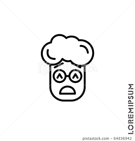 Tired Face With Lolling Tongue Icon Stock Illustration - Download