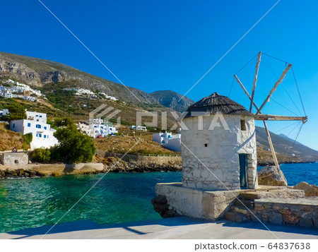 Old Traditional Windmills in Amorgos Island, 64837638
