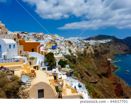 Amazing Santorini island summer view, Cyclades, Amazing Santorini island summer view, Cyclades, 64837701